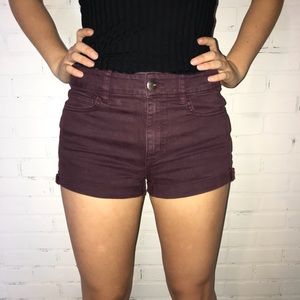 American Eagle Hi Rise Shortie Shorts